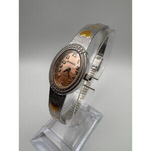Vintage Benrus BN354 Oval Ladies Watch - Rose Gold Dial - Heart Motif